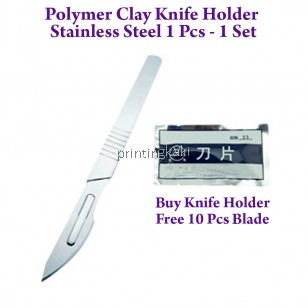 Polymer Clay Knife Holder Stainless Steel 1 Pcs - 1 Set ( GJ-14 )
